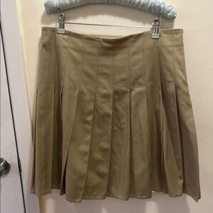 Burberry Tan Cream A-Line Mini Skirt